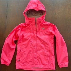 North Face HyVent neon melon rain jacket